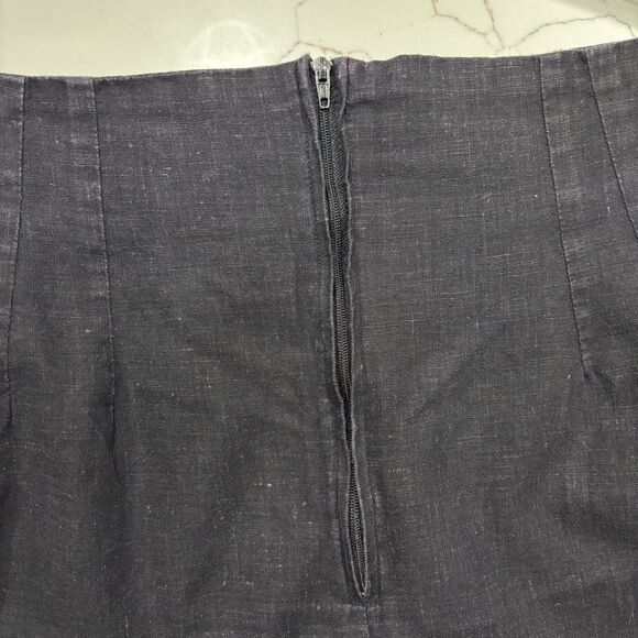 VTG Adolfo International | Women’s Black Linen Pencil Skirt Knee-Length Workwear - Picture 14 of 15